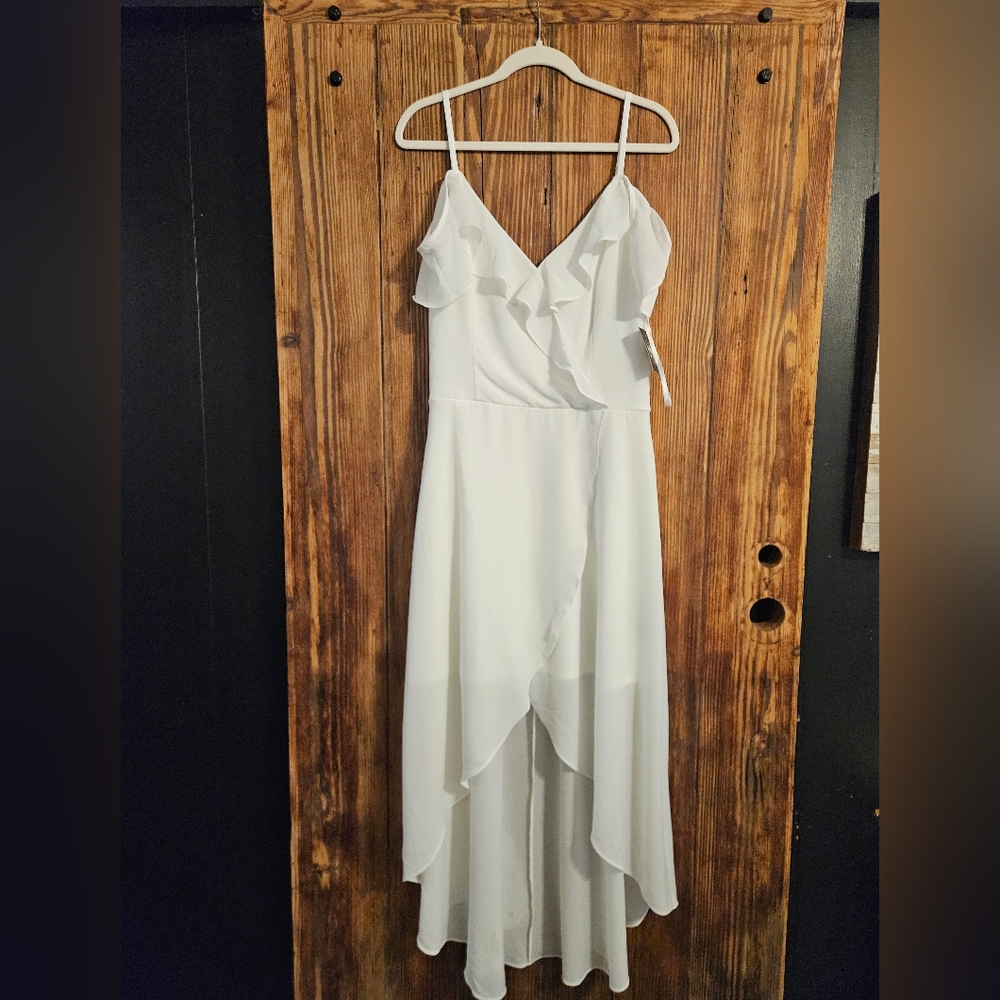 White Ruffle Dress - Picture 2 of 9